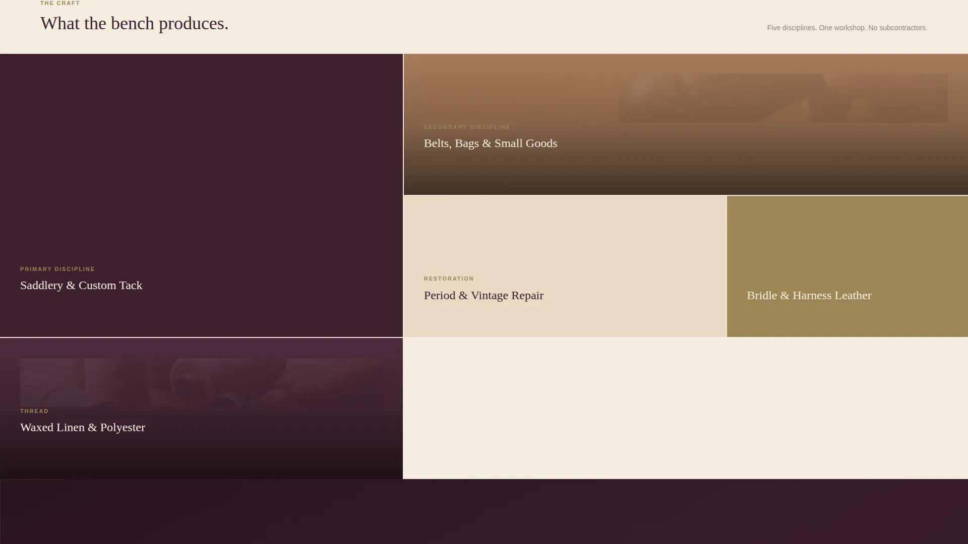 Leather Worker & Saddler Business Portfolio Website Template