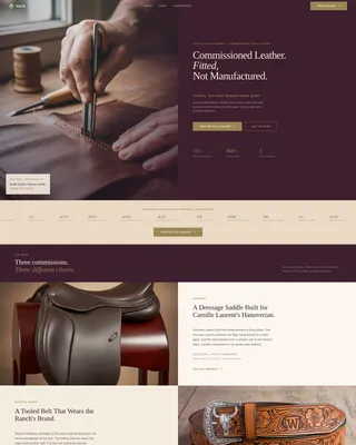 Leather Worker & Saddler Business Portfolio Website Template