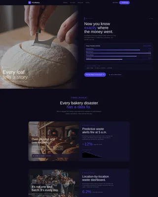 Intelligent Bakery Landing Page Template