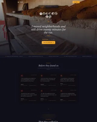 Artisan Bakery Testimonials Landing Page Template