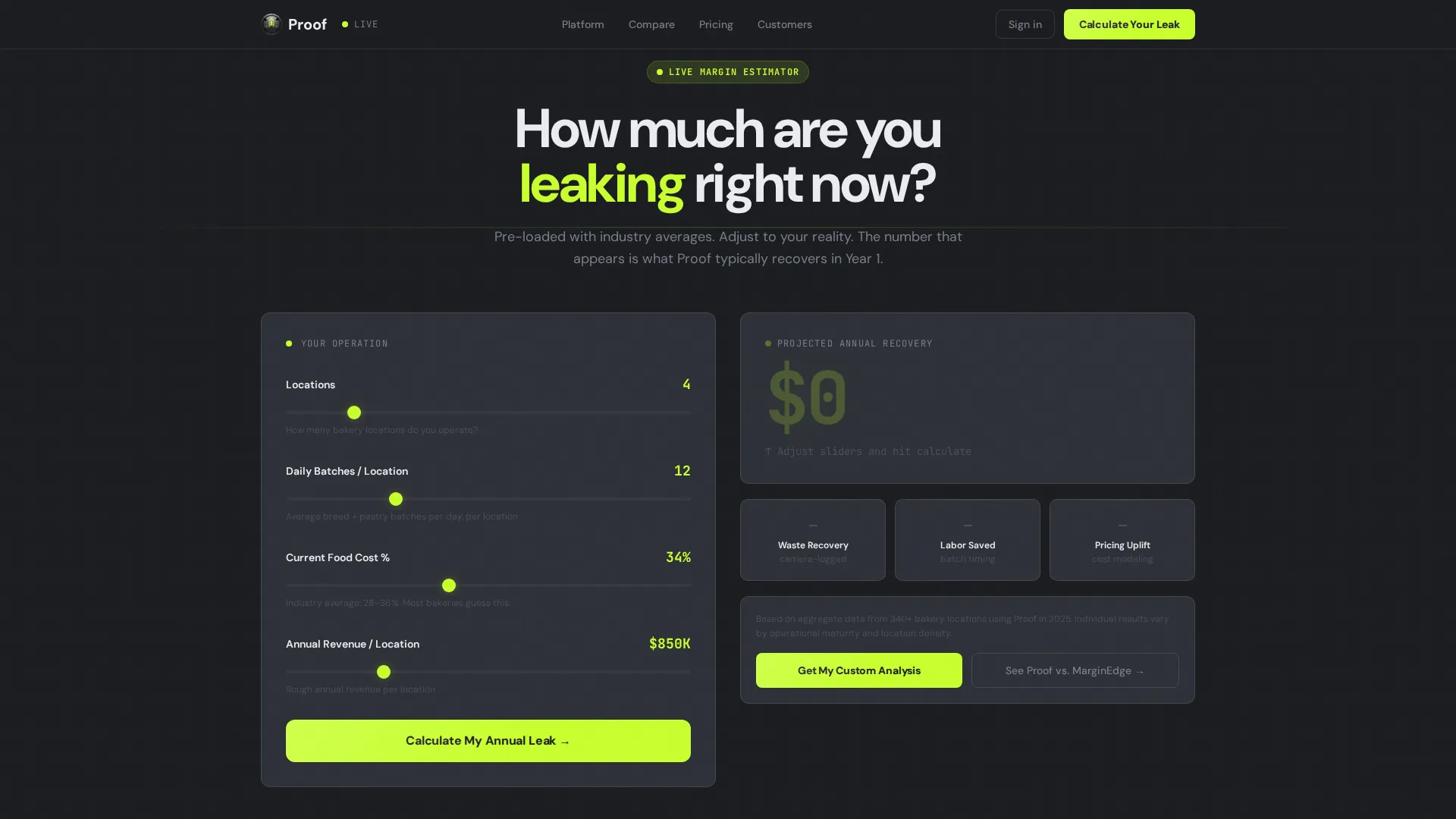 Bakery Analytics Dashboard Landing Page Template