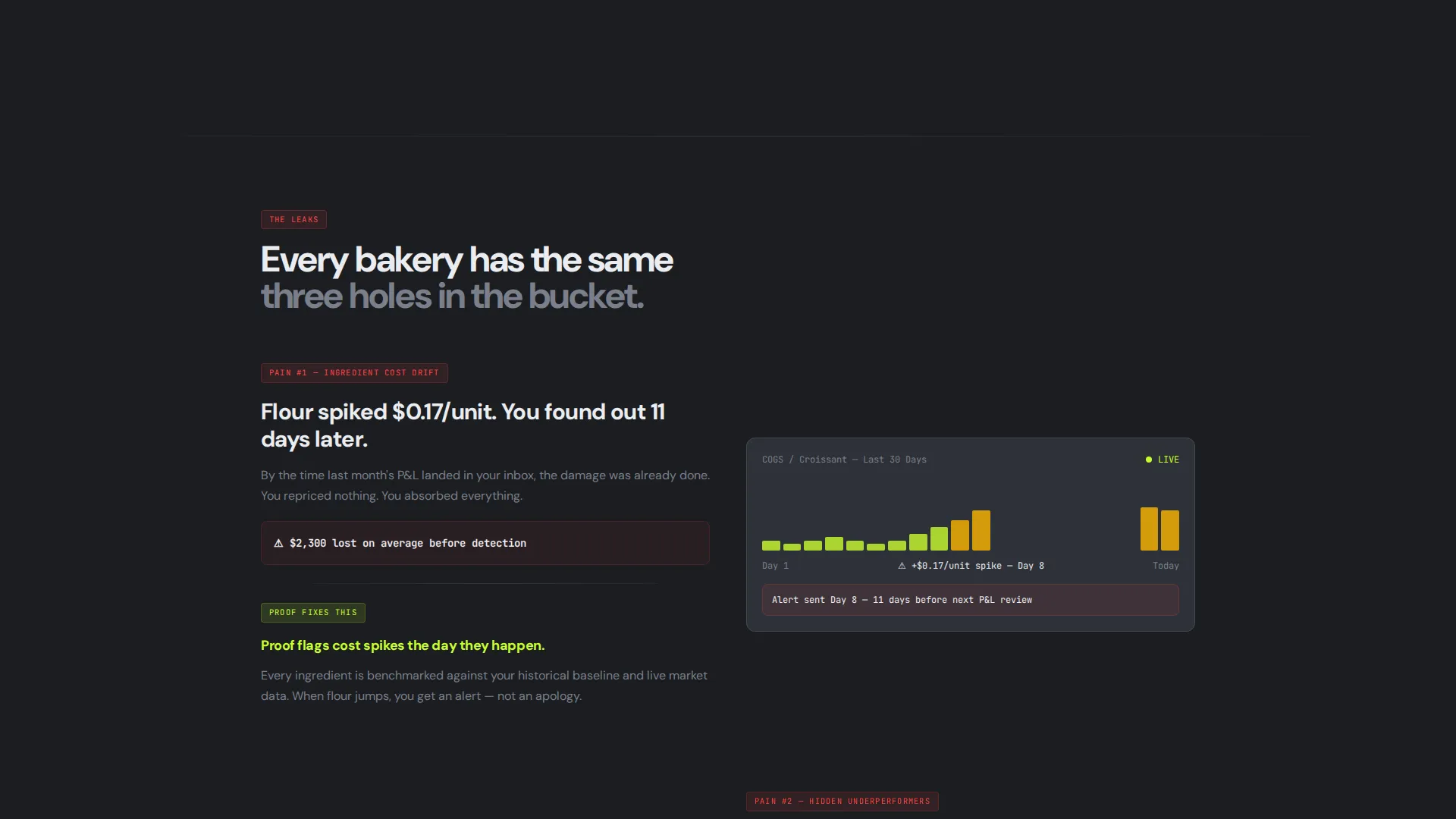Bakery Analytics Dashboard Landing Page Template