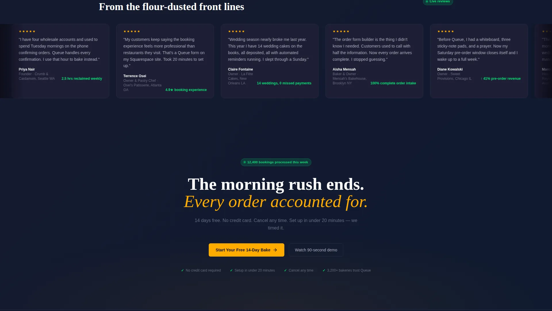 Bakery Vertical SaaS Booking Website Template