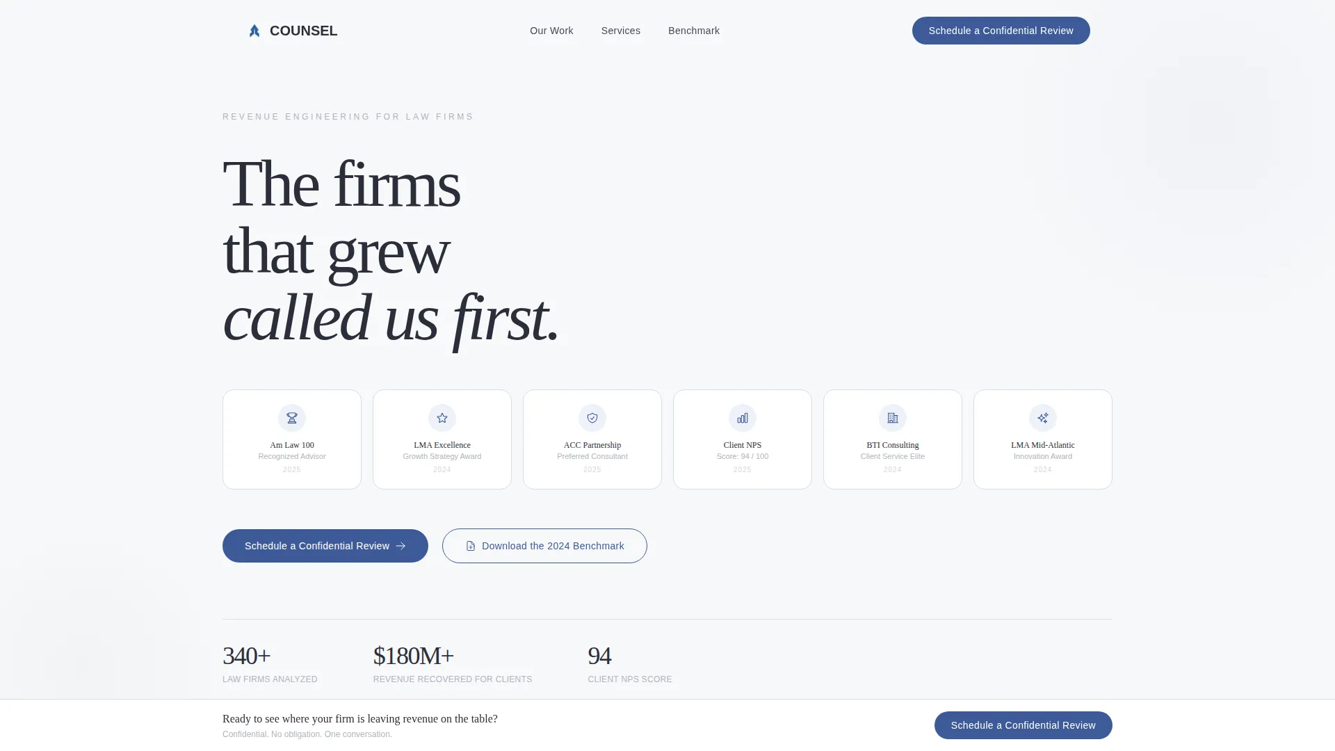 Legal Consulting Specialist Booking Website Template