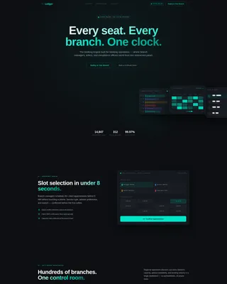 Banking Booking System Landing Page Template