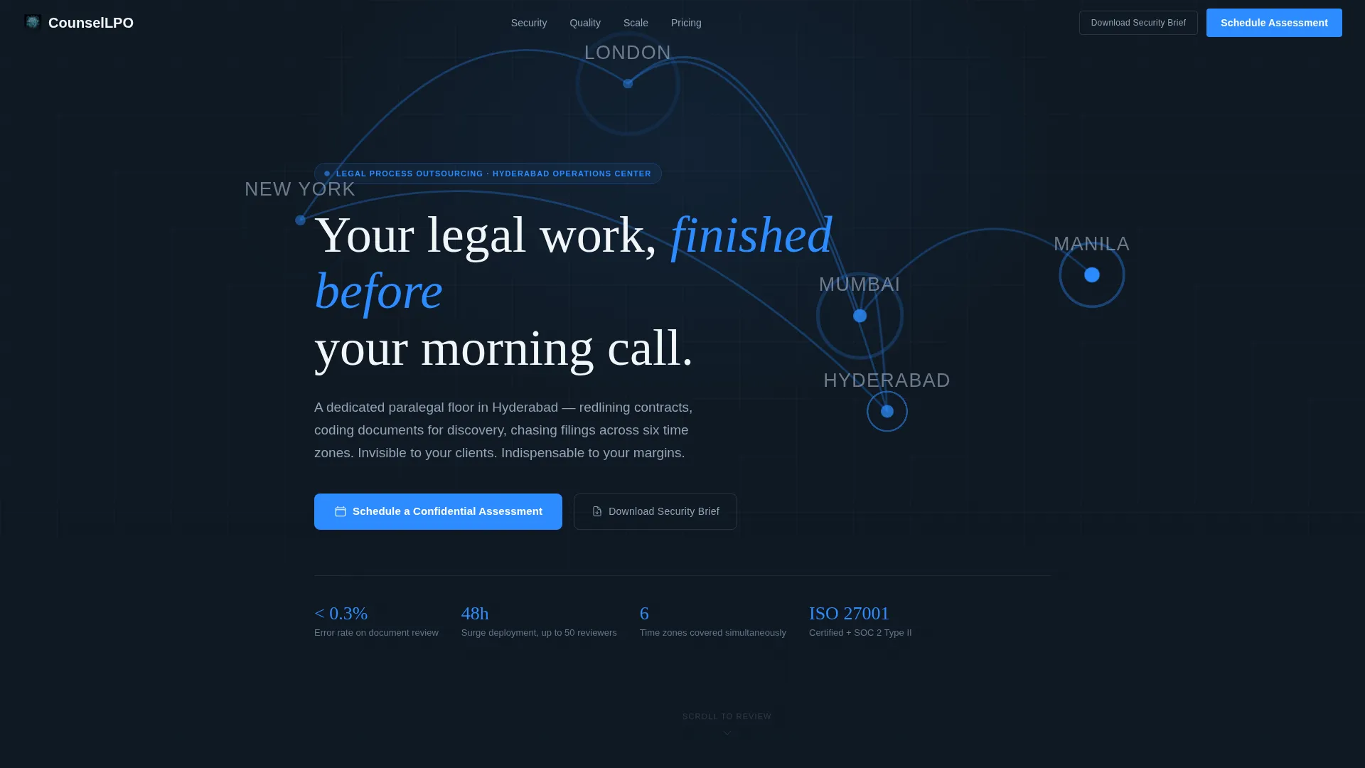 Outsourcing & BPO Booking Website Template