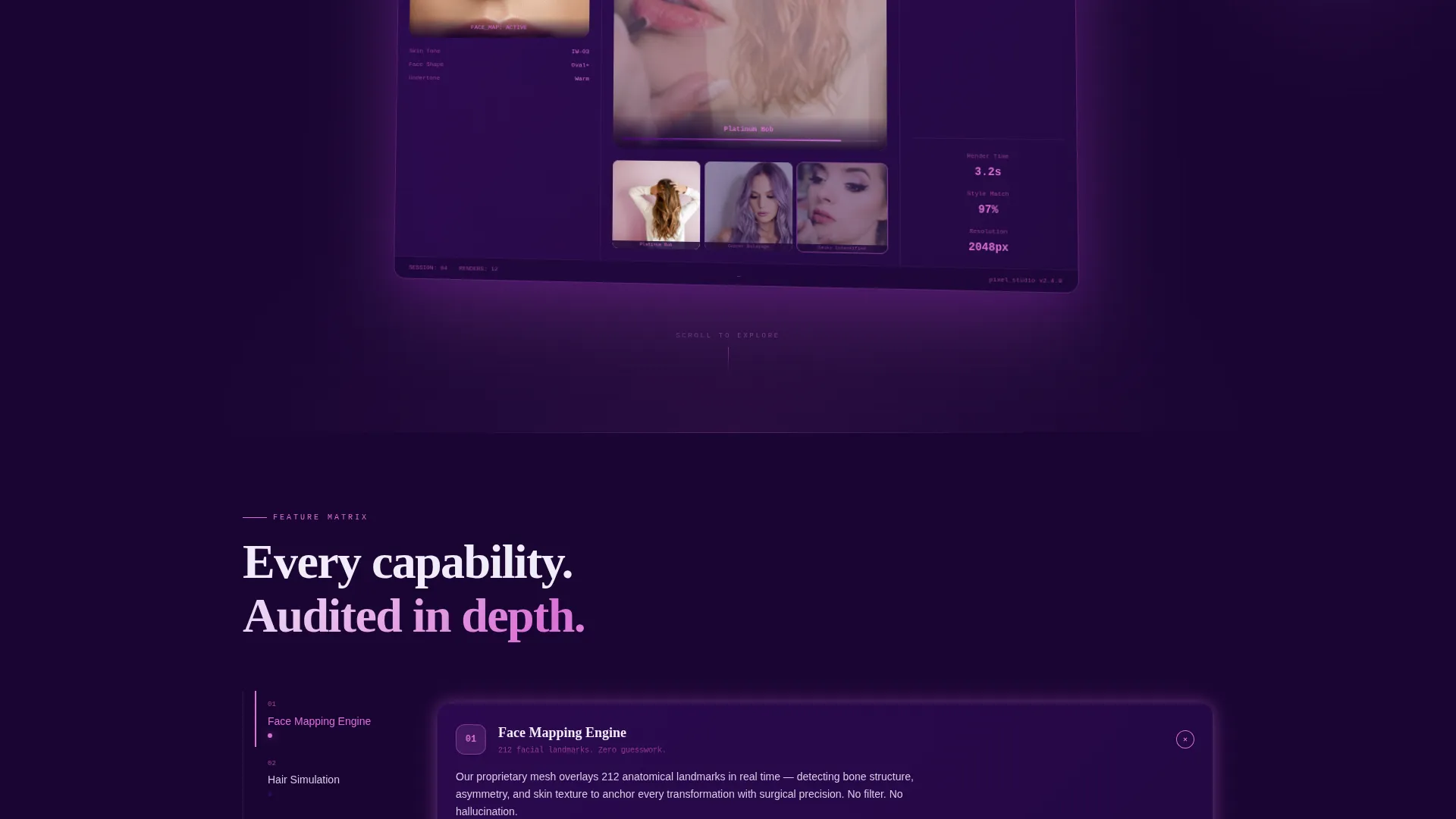Beauty & Salon AI Image Generator Landing Page
