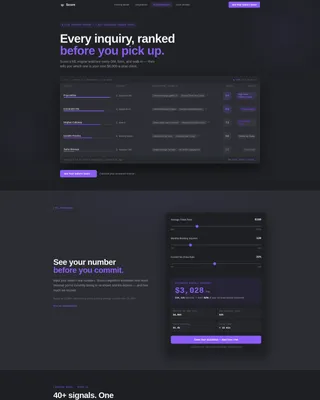AI Salon Lead Scoring Landing Page Template