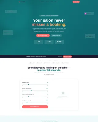 AI Salon Booking Assistant Comparison Landing Page