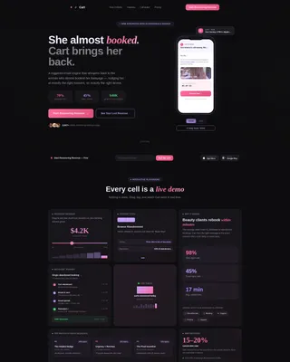 Intelligent Salon Landing Page Template