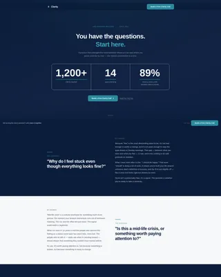 Life Coach Career Transition & Life Change Website Template