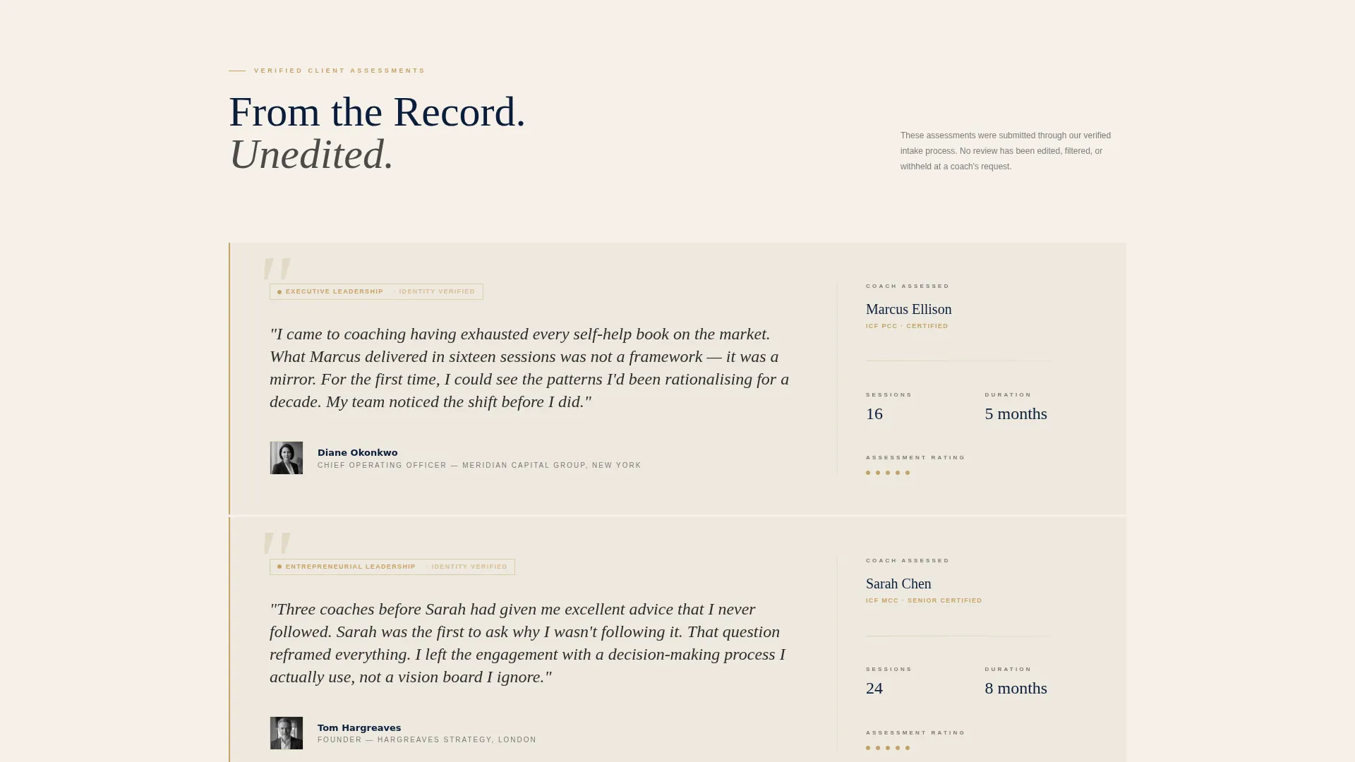 Life Coach Reviews & Testimonial Platform Website Template