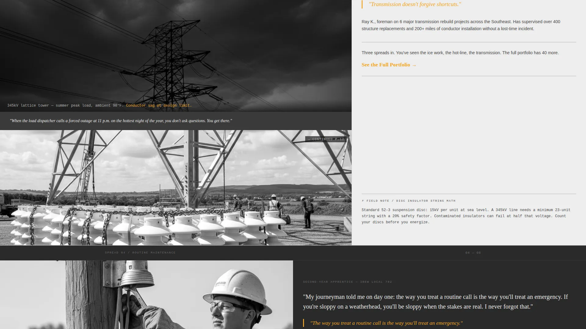 Lineworker (Power Line) Business Specialist Reviews Website Template