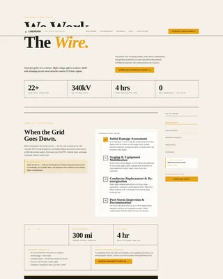 Lineworker (Power Line) Business Professional Website Template