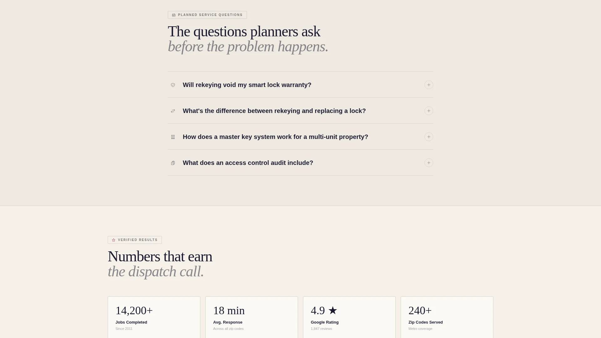 Licensed Emergency Locksmith Landing Page Template