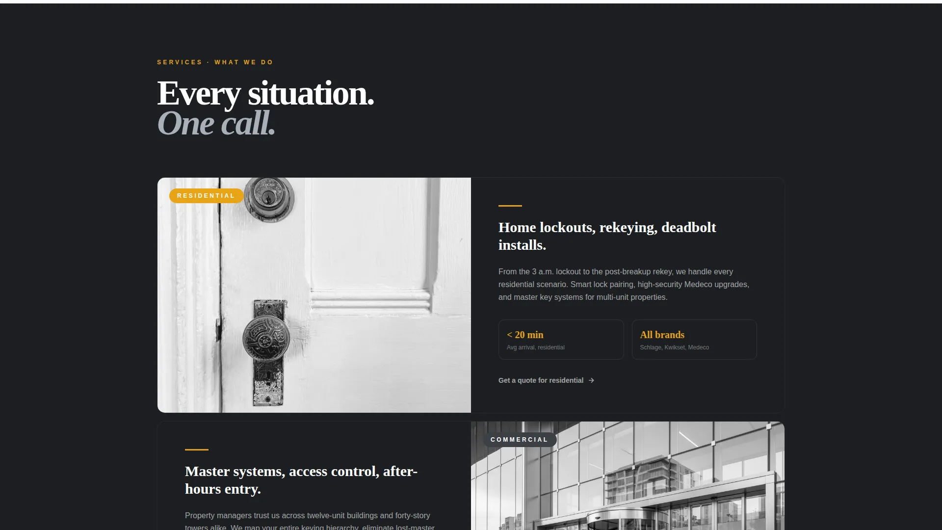 Specialist Locksmith Marketing Appointment Booking Website Template