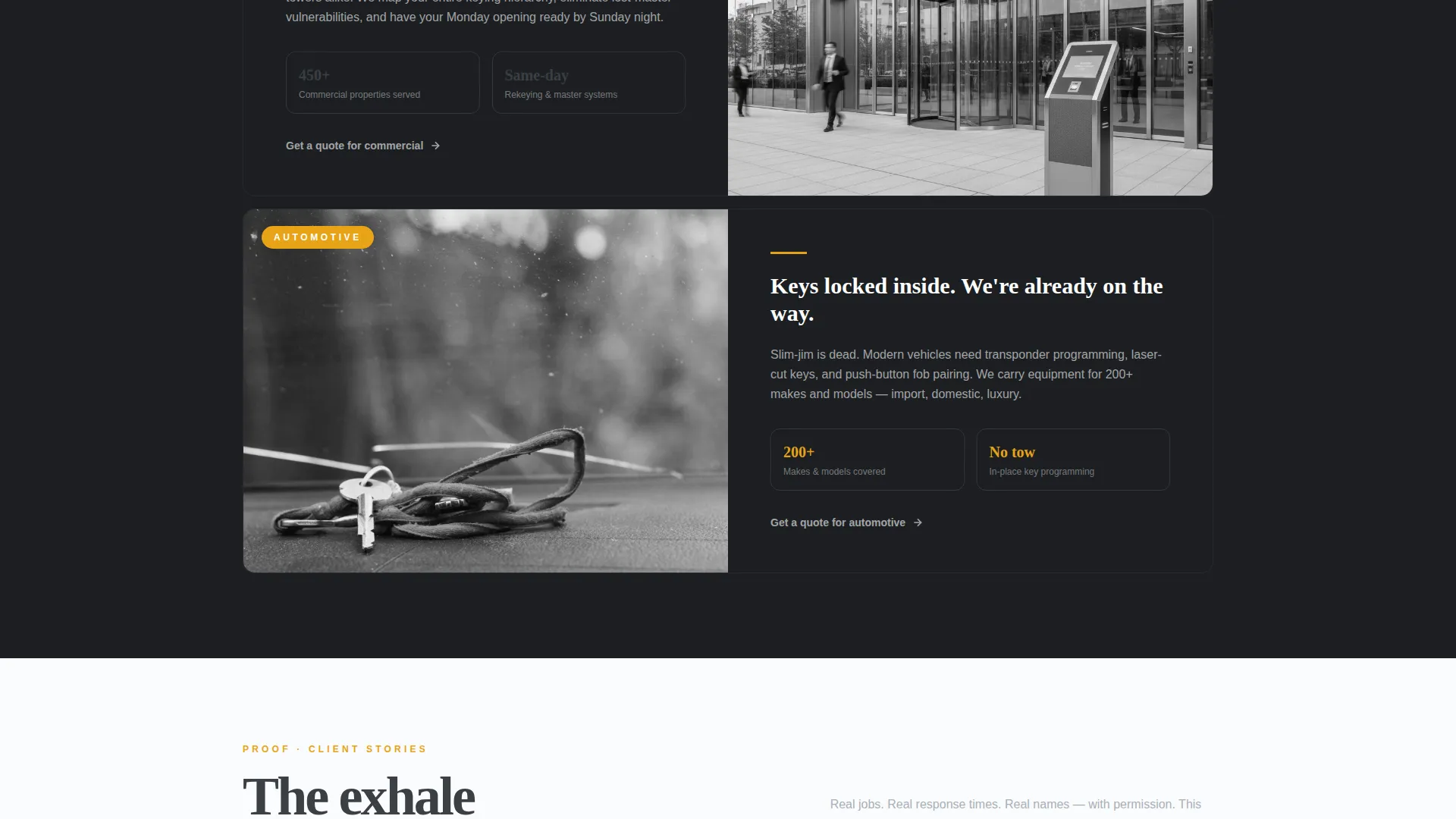 Specialist Locksmith Marketing Appointment Booking Website Template