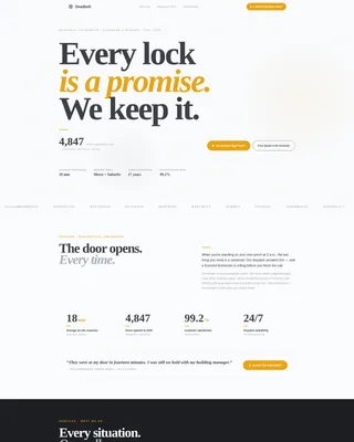 Specialist Locksmith Marketing Appointment Booking Website Template