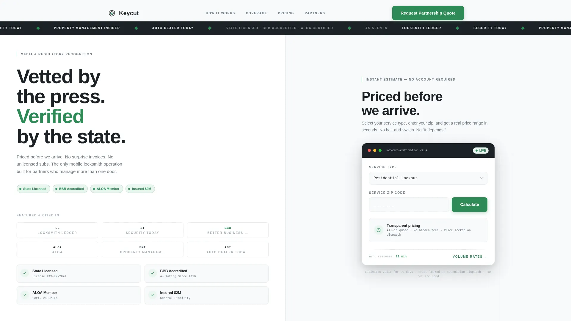 Locksmith Marketing Professional Website Template