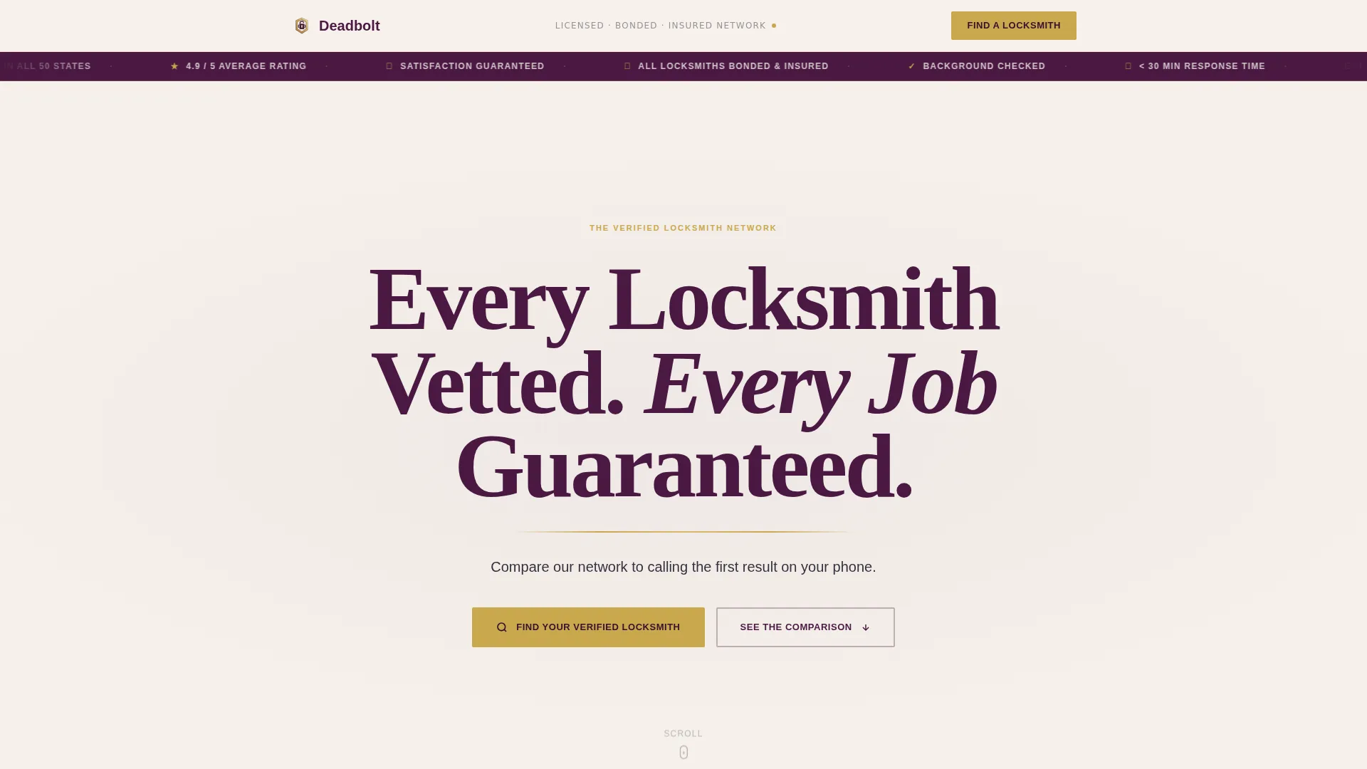 Locksmith Marketing Specialist Professional Website Template