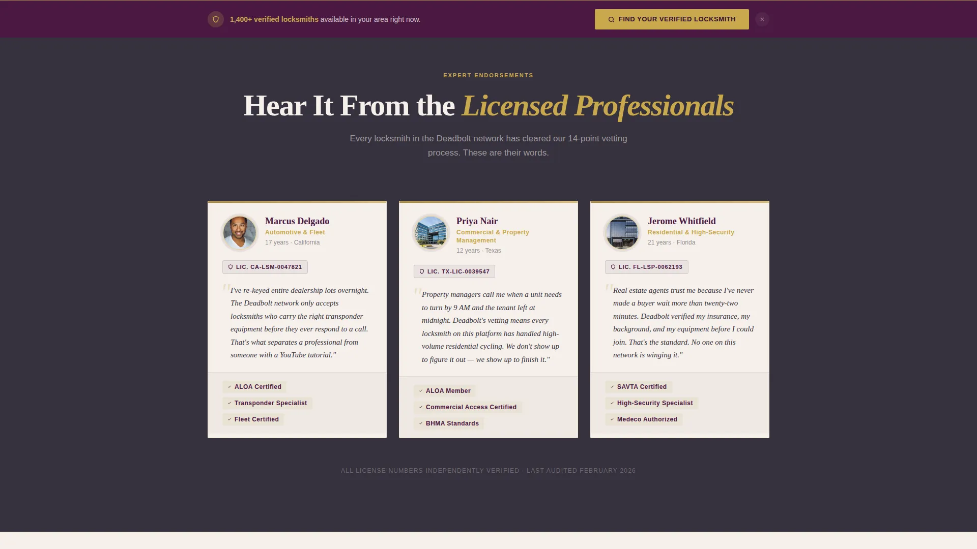 Locksmith Marketing Specialist Professional Website Template