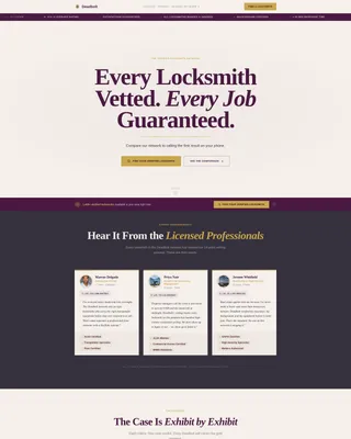 Locksmith Marketing Specialist Professional Website Template