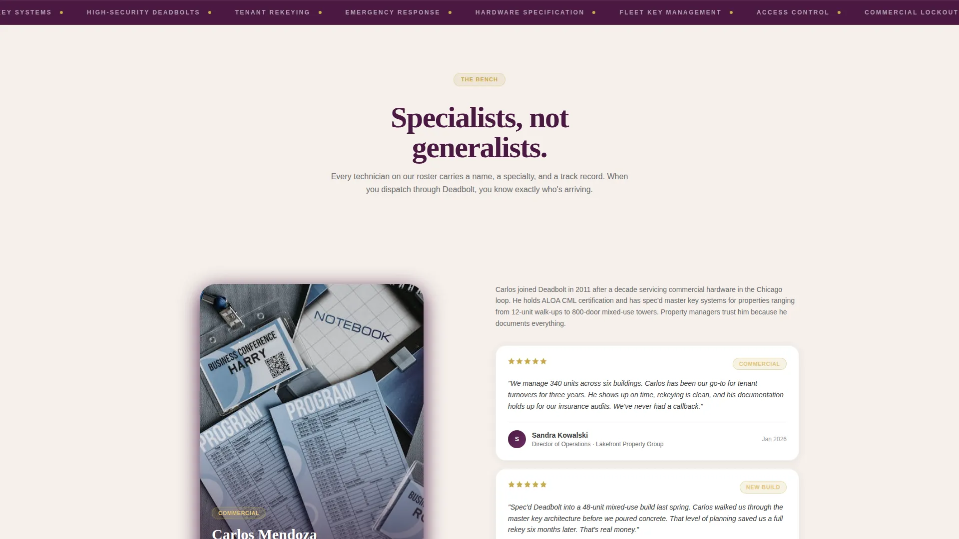 Licensed Security Services Landing Page Template