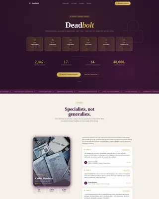 Licensed Security Services Landing Page Template
