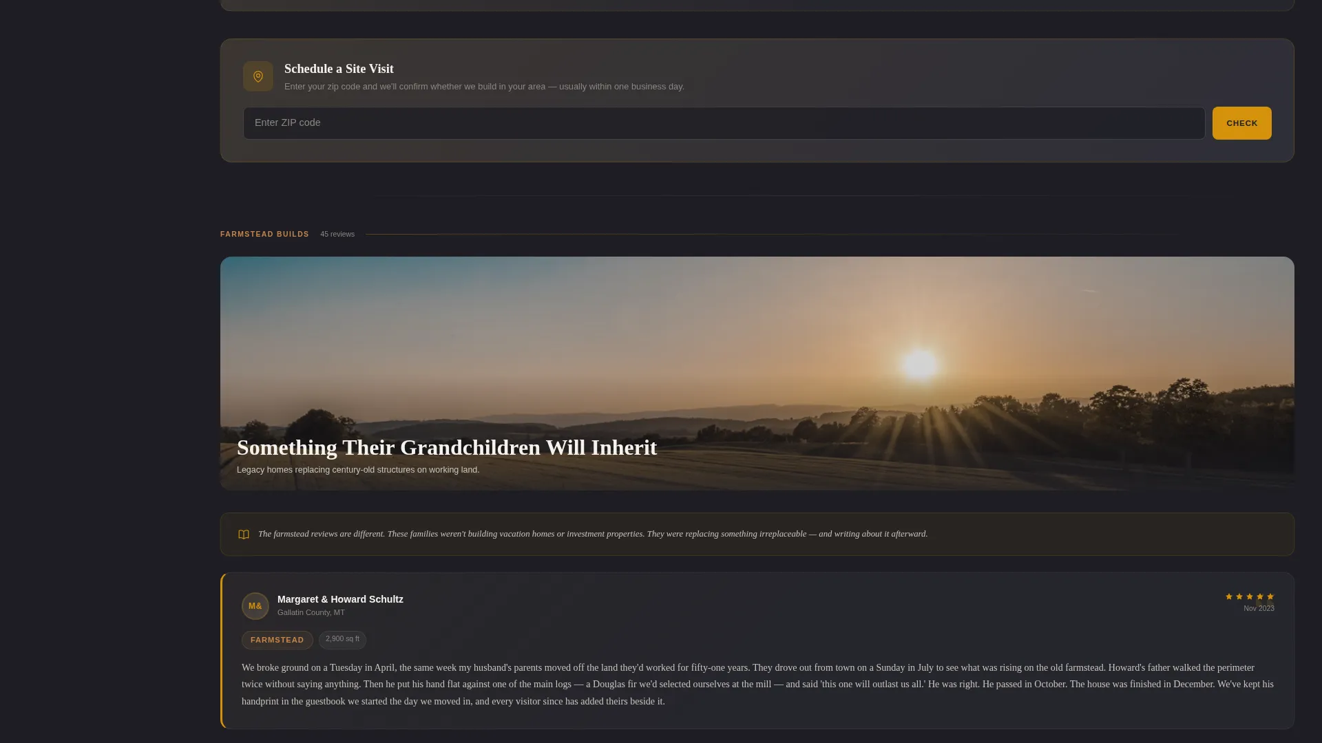 Log Home Builder Business Reviews Website Template