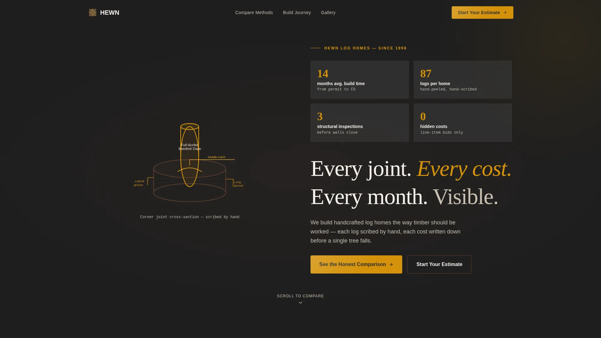 Log Home Builder Business Professional Website Template