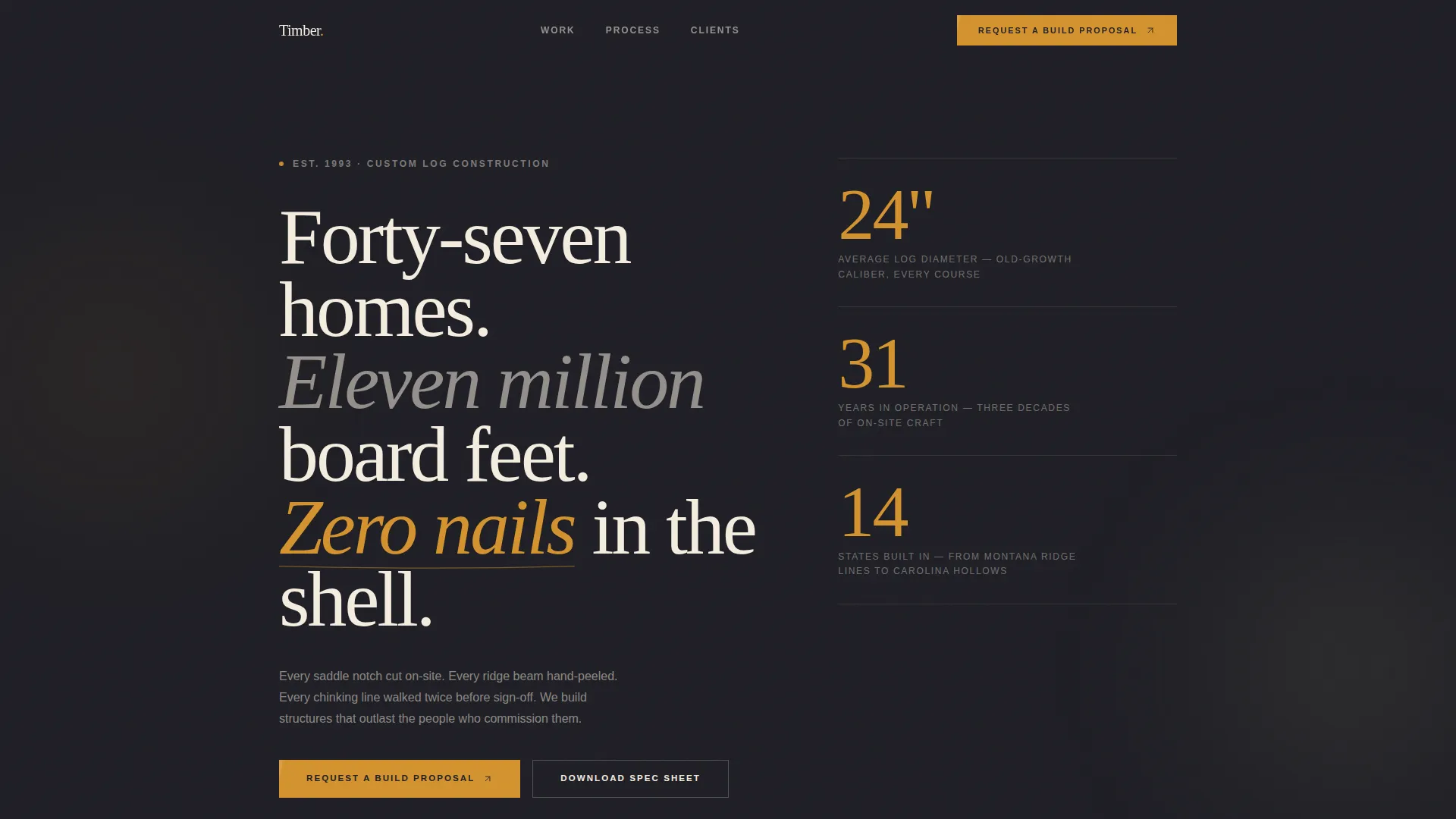 Log Home Builder Business Reviews Website Template