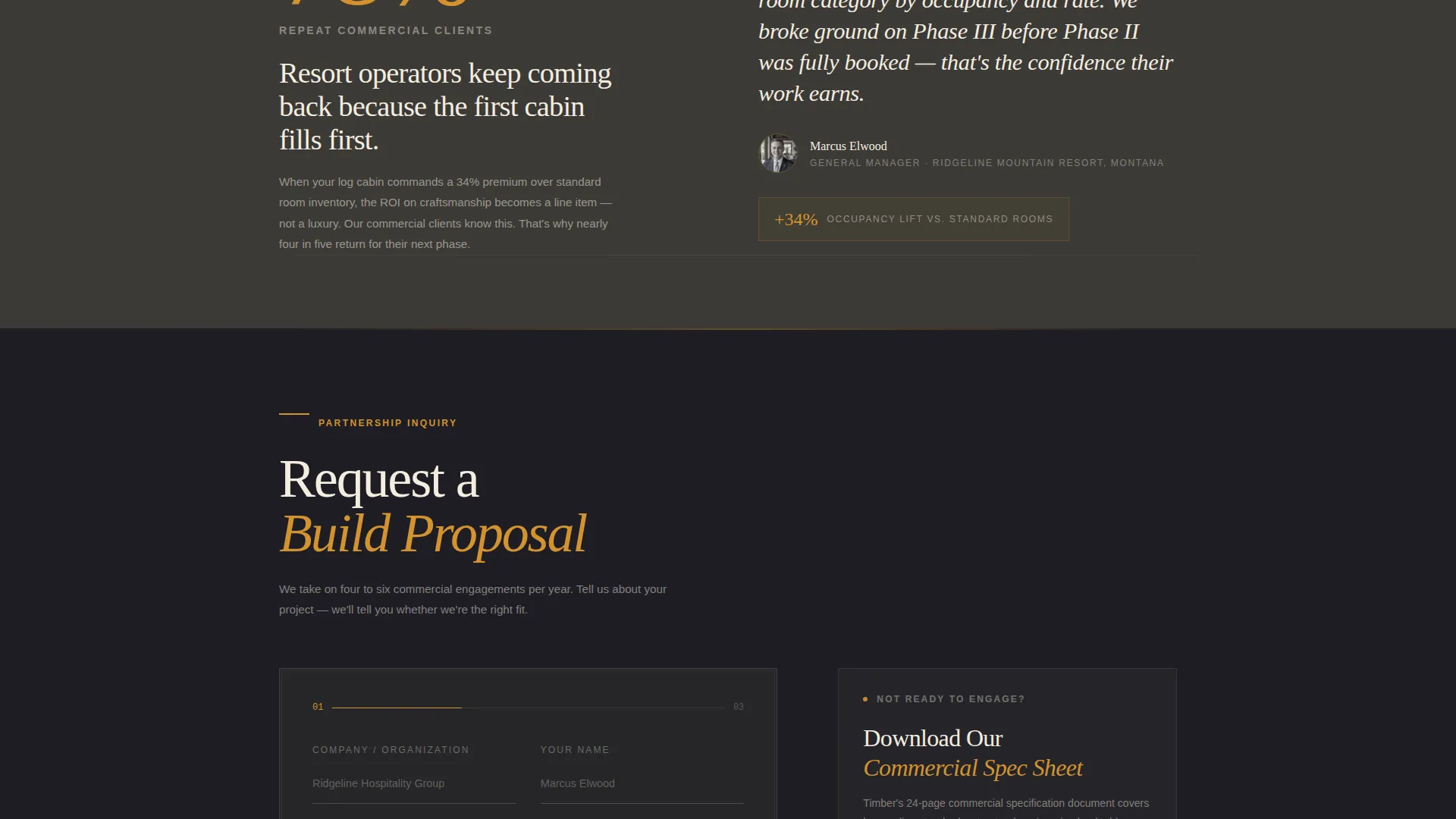 Log Home Builder Business Reviews Website Template