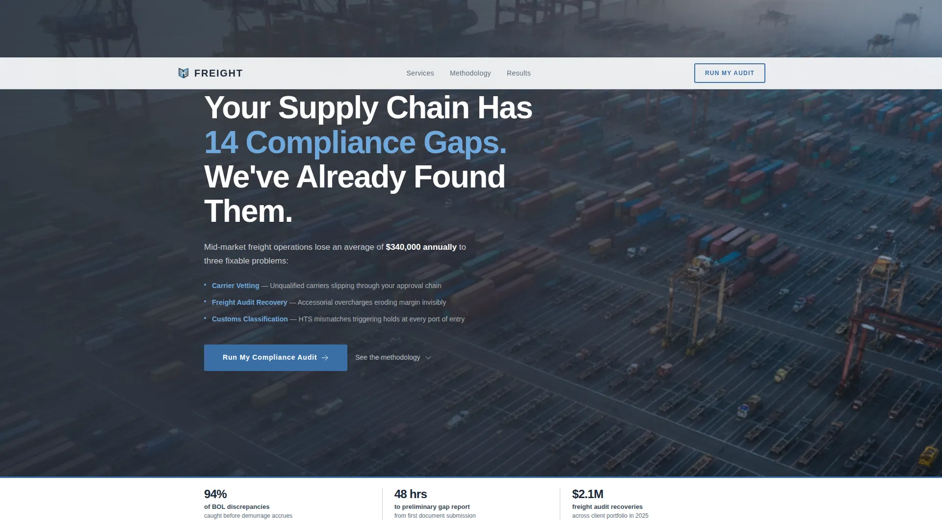 Logistics Consulting Booking Website Template