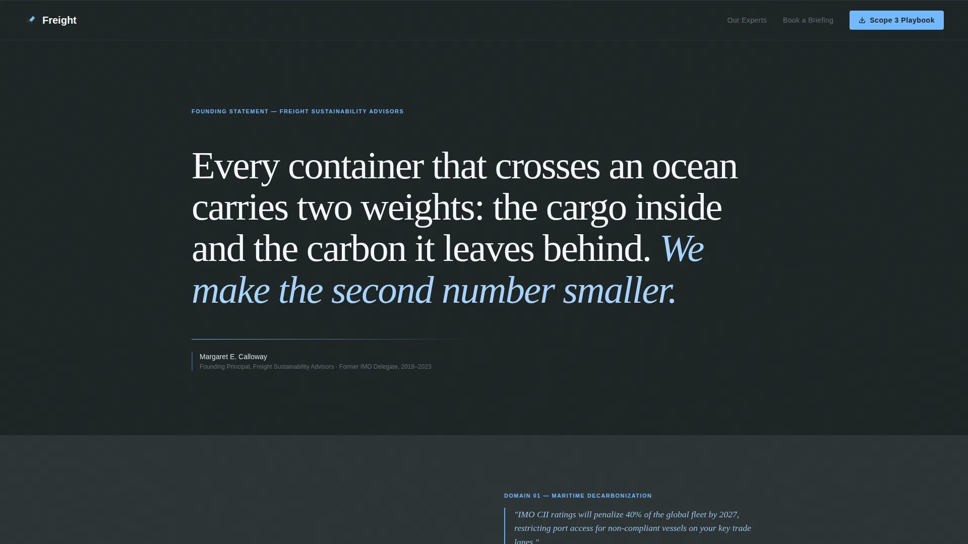 Logistics Consulting Portfolio Website Template