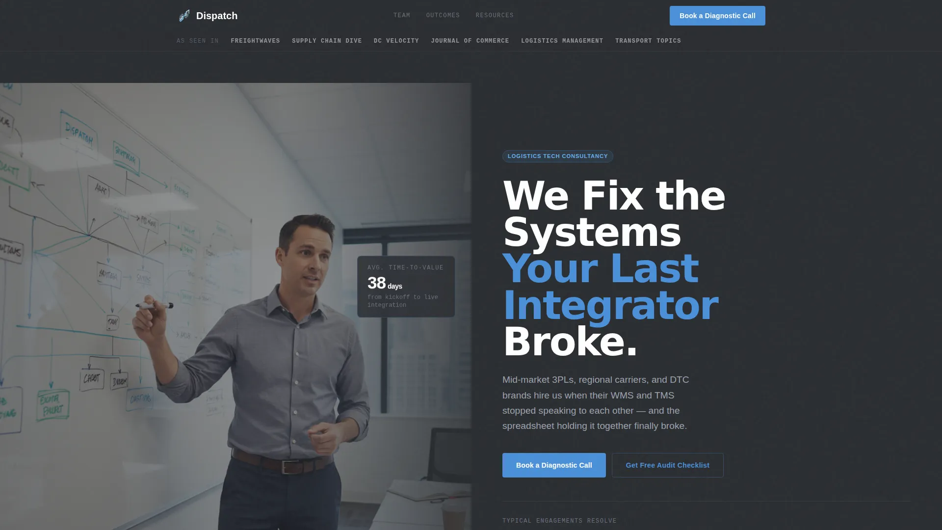 Logistics Consulting Advanced Booking Website Template
