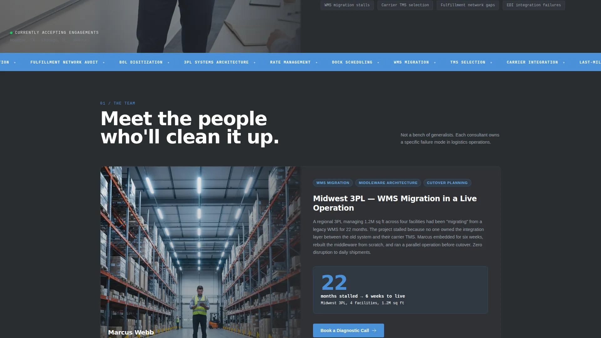 Logistics Consulting Advanced Booking Website Template