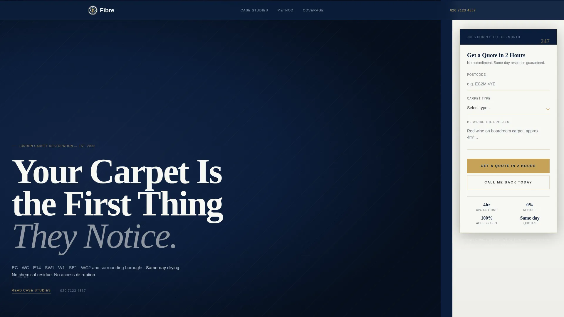 Executive Carpet Cleaning | Free Website Template | Rocket