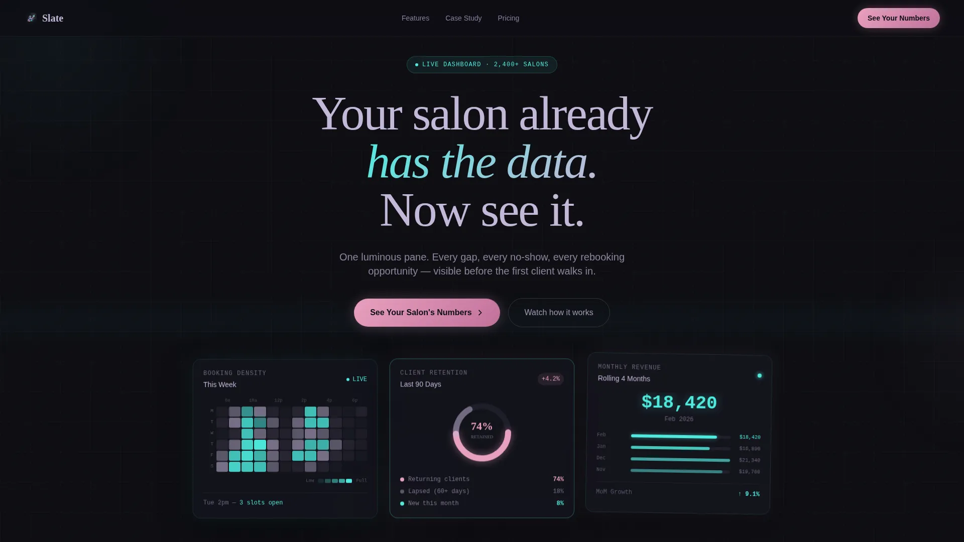 Salon Booking & Scheduling Landing Page Template