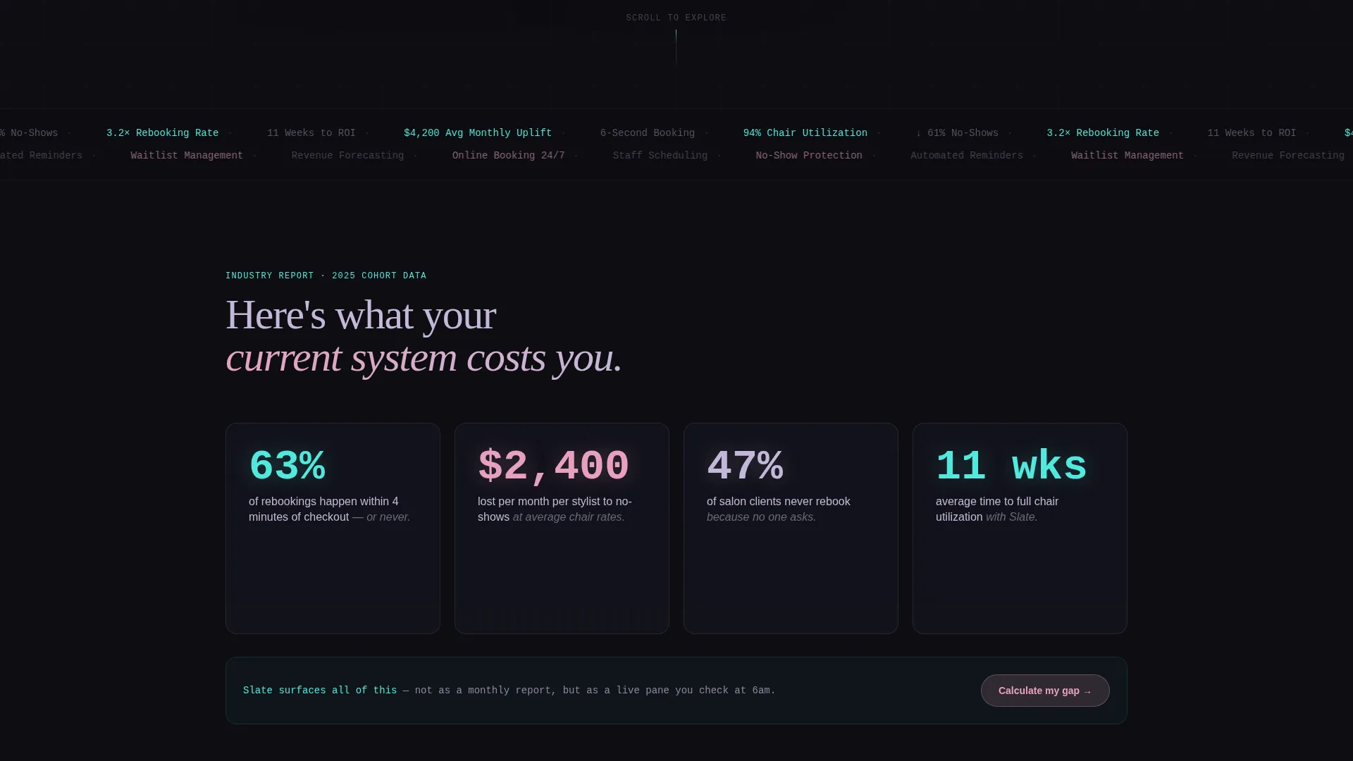 Salon Booking & Scheduling Landing Page Template
