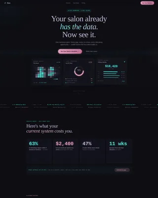 Salon Booking & Scheduling Landing Page Template
