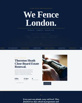 Precision Fencing | Free Website Template | Rocket