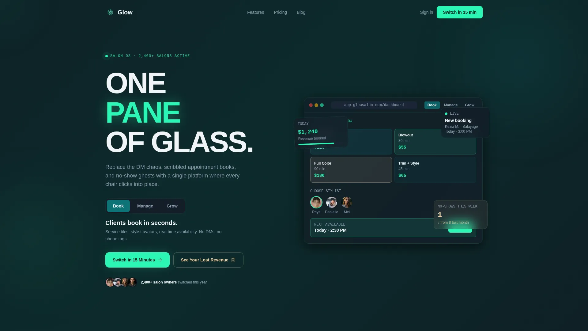 Beauty & Salon Software & SaaS Booking Website Template