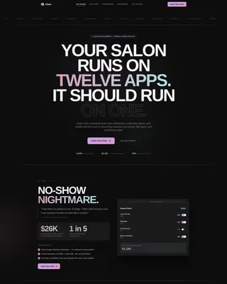 Beauty & Salon Software & SaaS Cost Calculator Website Template