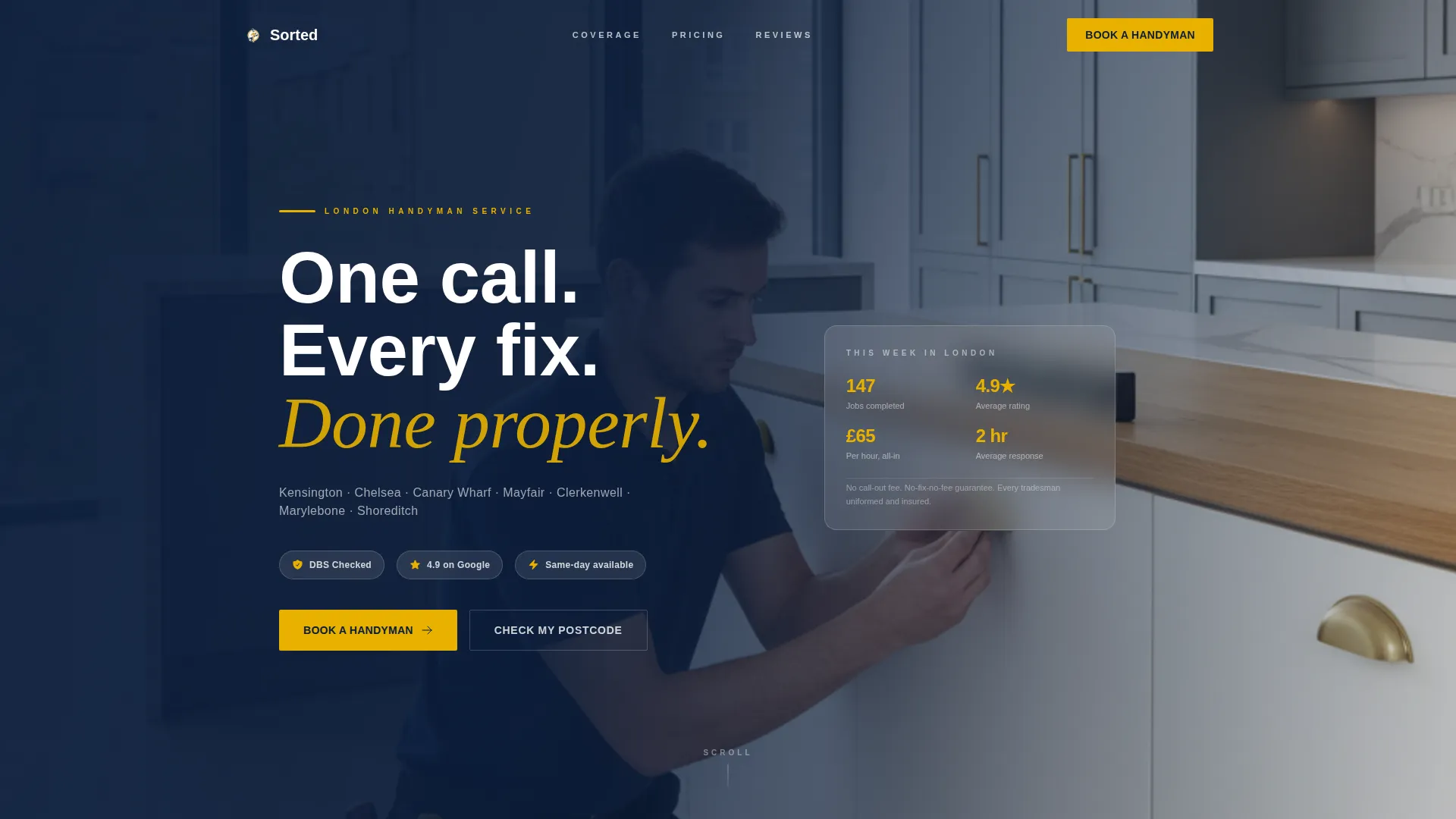 Precision Handyman | Free Website Template | Rocket