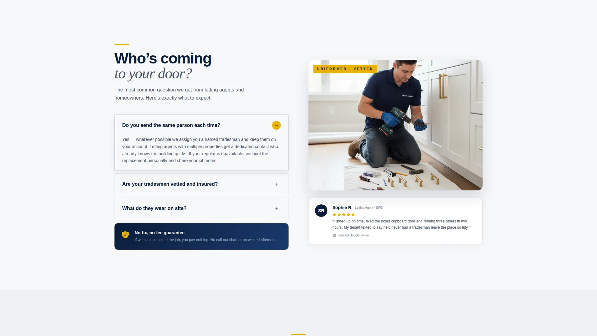 Precision Handyman | Free Website Template | Rocket
