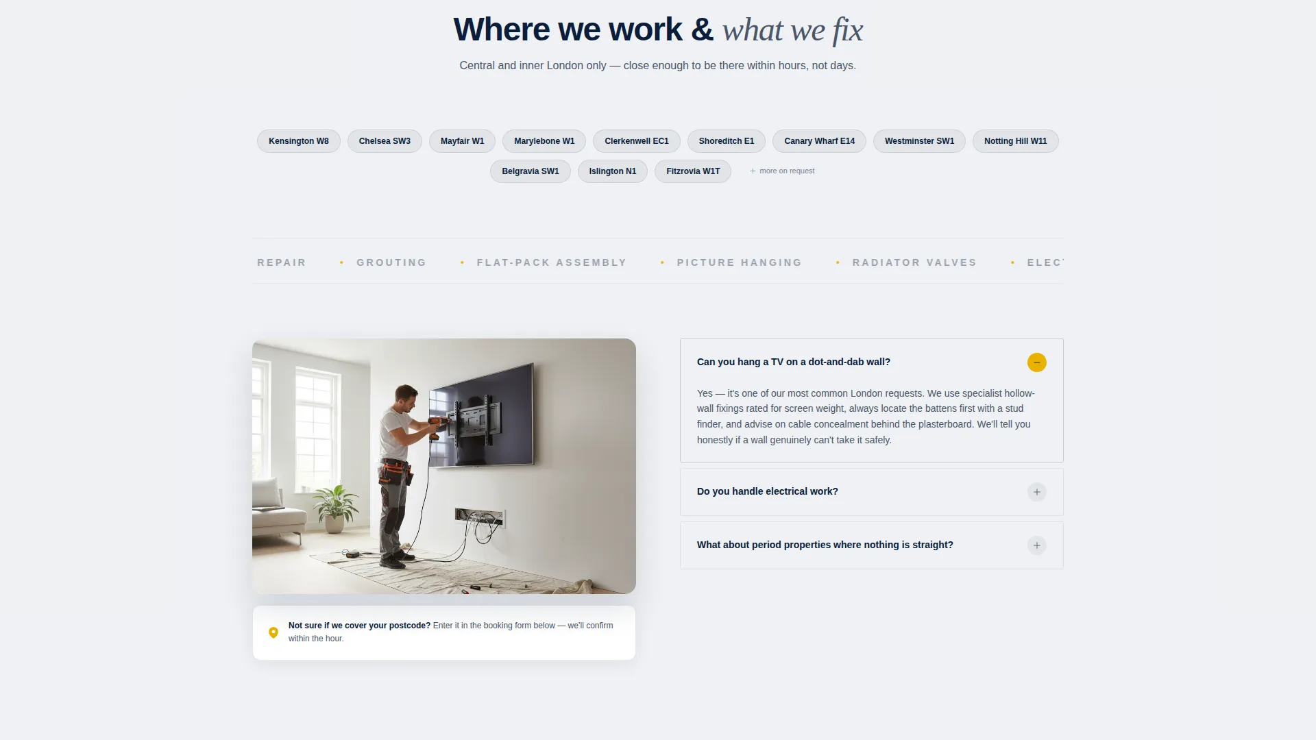 Precision Handyman | Free Website Template | Rocket