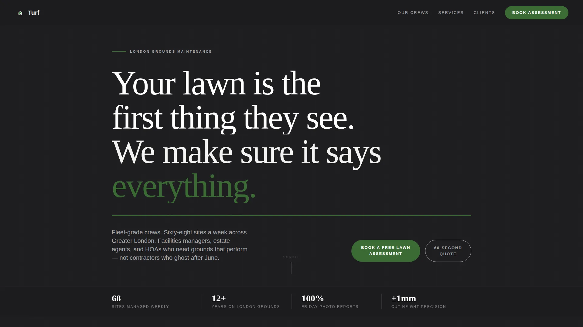 Precision Lawn | Free Website Template | Rocket