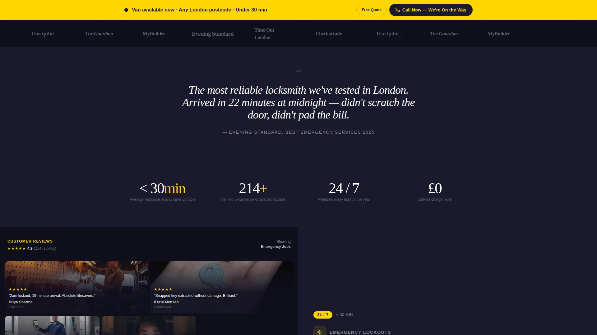 Rapid Locksmith | Free Website Template | Rocket