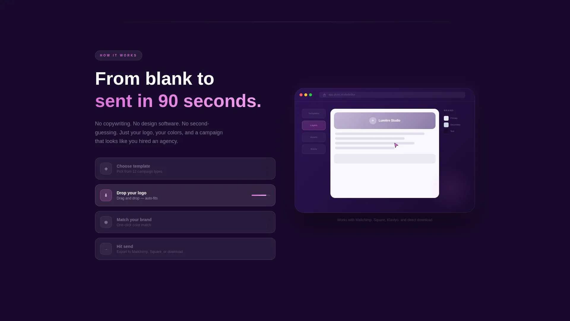 Radiant Salon Email Newsletter Landing Page Template