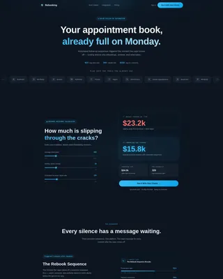 Salon Follow-Up Email Landing Page Template